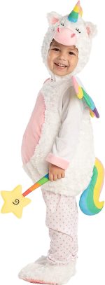 Spooktacular Creations Cute Lil’ Baby Unicorn Costume with Wings and Star Wand for Halloween Dress Up Party, Cosplay Party - Image 4